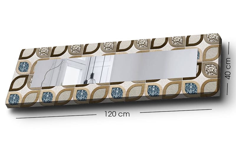 Dekorspeil 40x120 cm - Flerfarget - Innredning - Speil - Veggspeil