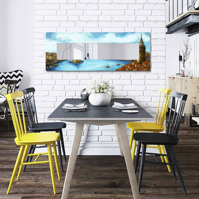 Dekorspeil 40x120 cm - Flerfarget - Innredning - Speil - Veggspeil