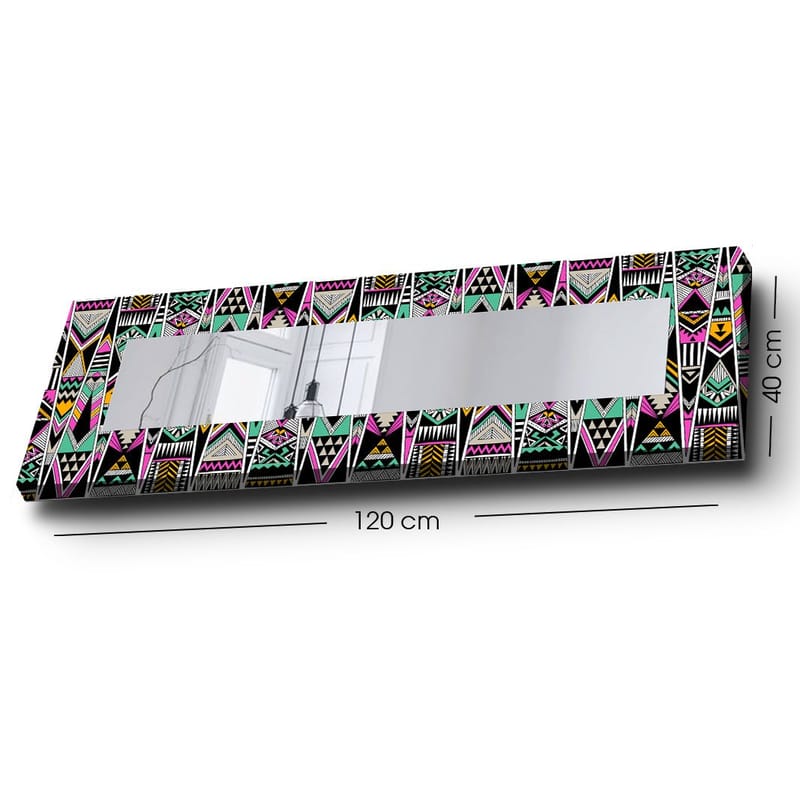 Dekorspeil 40x120 cm - Flerfarget - Innredning - Speil - Veggspeil