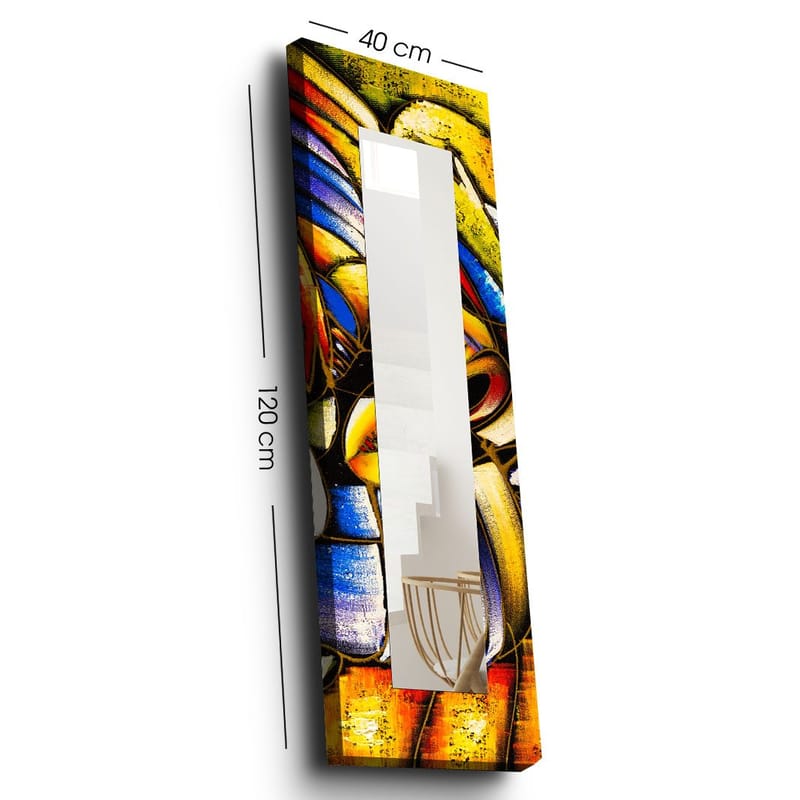 Dekorspeil 40x120 cm - Flerfarget - Innredning - Speil - Veggspeil