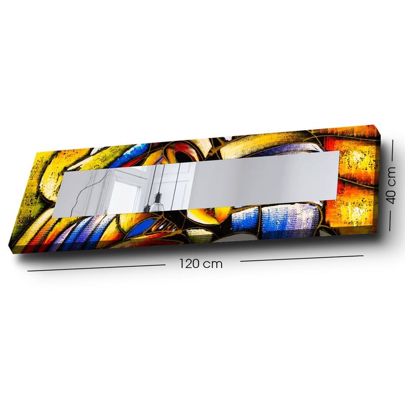 Dekorspeil 40x120 cm - Flerfarget - Innredning - Speil - Veggspeil