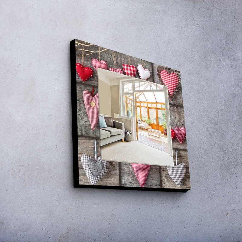 Dekorspeil 50x50 cm - Flerfarget - Innredning - Speil - Veggspeil
