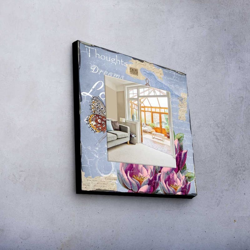 Dekorspeil 50x50 cm - Flerfarget - Innredning - Speil - Veggspeil