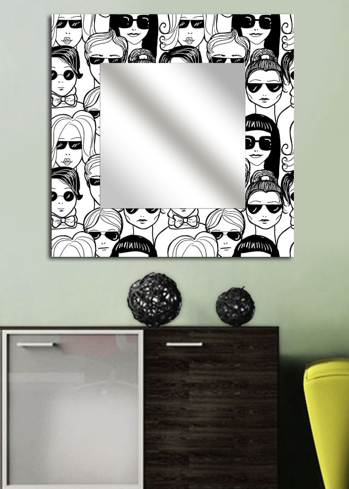 Dekorspeil 50x50 cm - Flerfarget - Innredning - Speil - Veggspeil