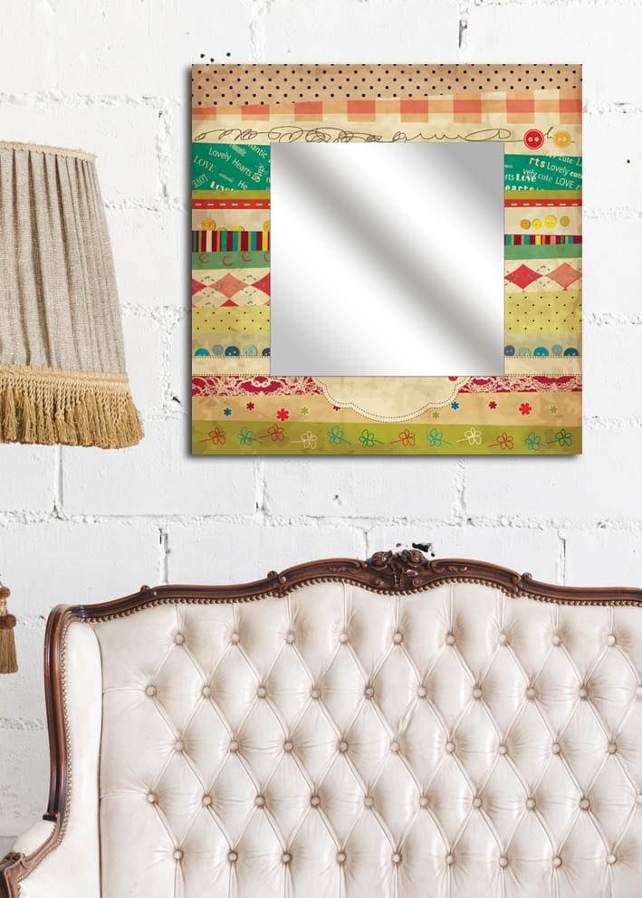 Dekorspeil 50x50 cm, Flerfarget