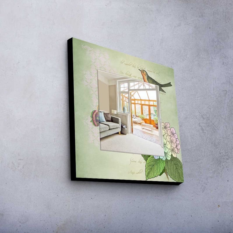 Dekorspeil 50x50 cm - Flerfarget - Innredning - Speil - Veggspeil