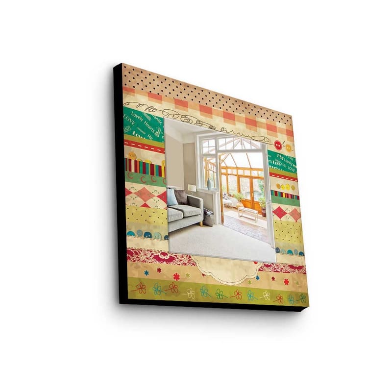 Dekorspeil 50x50 cm, Flerfarget