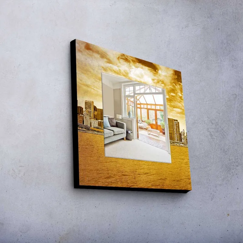 Dekorspeil 50x50 cm - Flerfarget - Innredning - Speil - Veggspeil