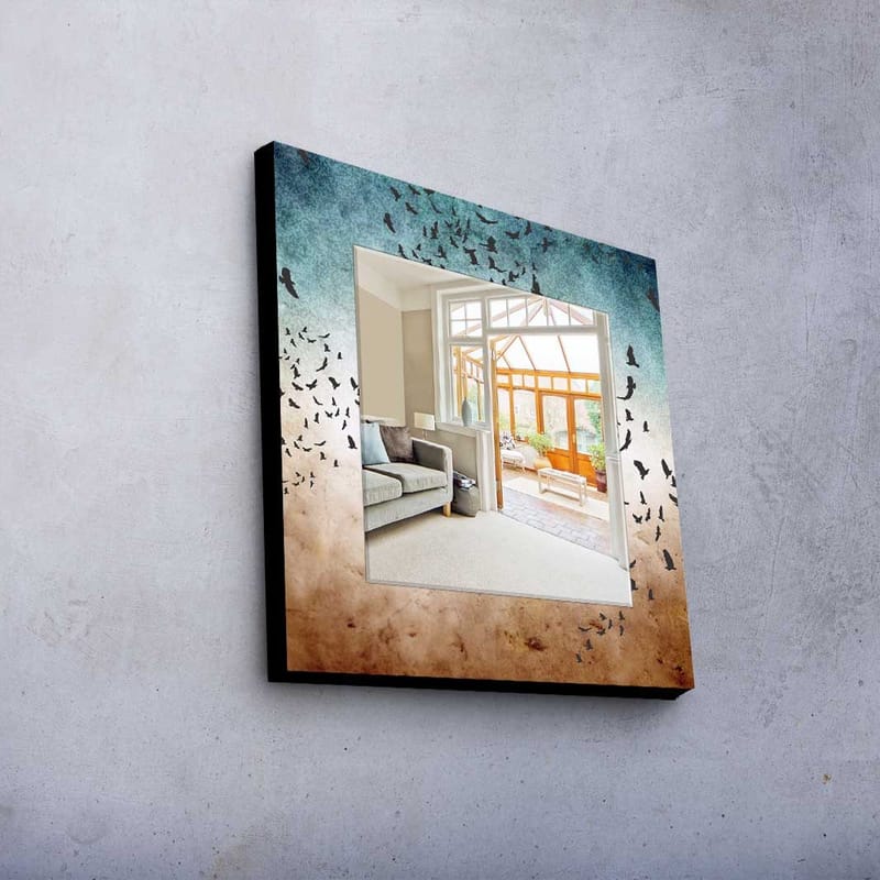 Dekorspeil 50x50 cm - Flerfarget - Innredning - Speil - Veggspeil