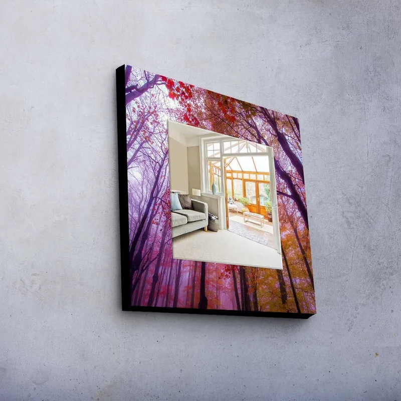 Dekorspeil 50x50 cm - Flerfarget - Innredning - Speil - Veggspeil