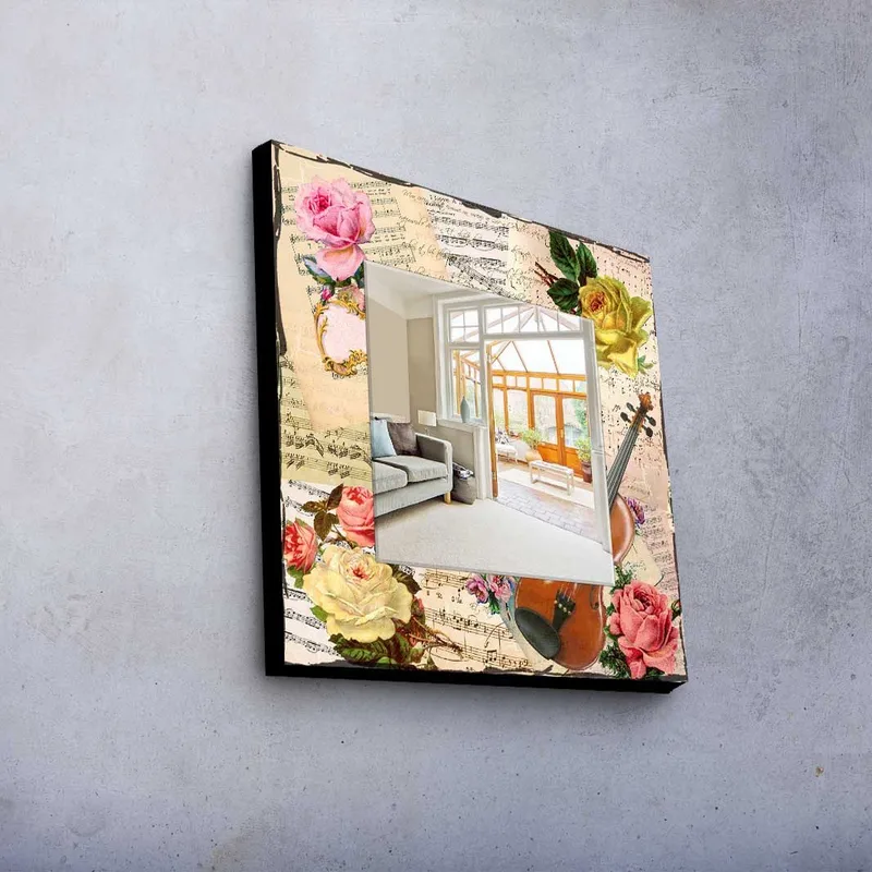 Dekorspeil 50x50 cm - Flerfarget - Innredning - Speil - Veggspeil