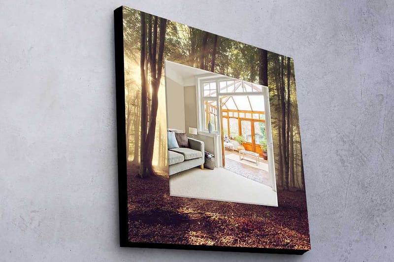 Dekorspeil 50x50 cm - Flerfarget - Innredning - Speil - Veggspeil