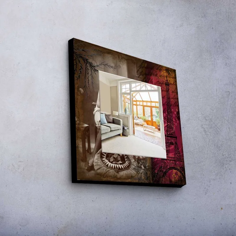 Dekorspeil 50x50 cm - Flerfarget - Innredning - Speil - Veggspeil