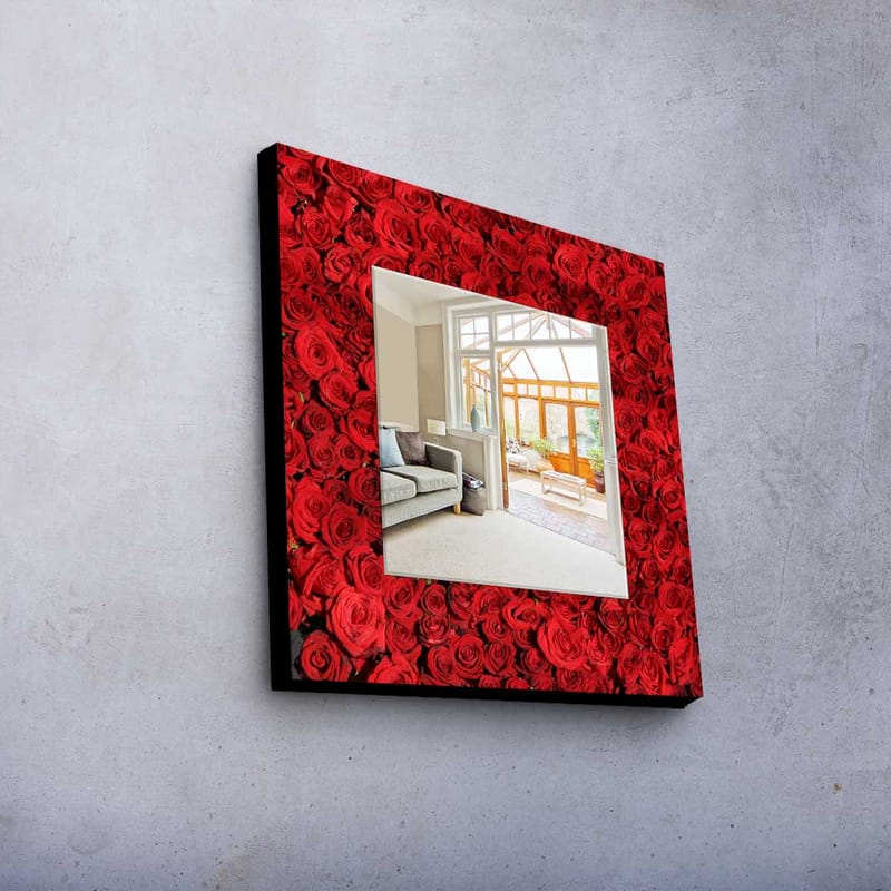 Denisova Dekorspeil 50x50 cm Christmas - Speilglass / stoff / flerfarget - Innredning - Speil - Veggspeil