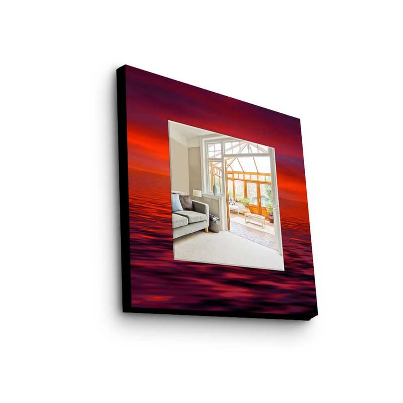 Denisova Dekorspeil 50x50 cm Christmas - Speilglass / stoff / flerfarget - Innredning - Speil - Veggspeil