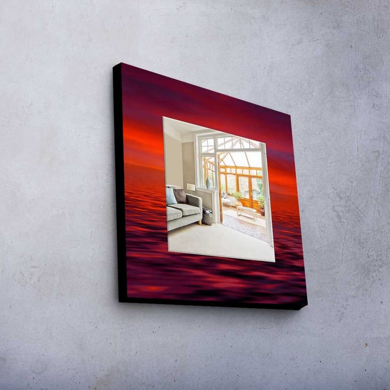 Denisova Dekorspeil 50x50 cm Christmas - Speilglass / stoff / flerfarget - Innredning - Speil - Veggspeil