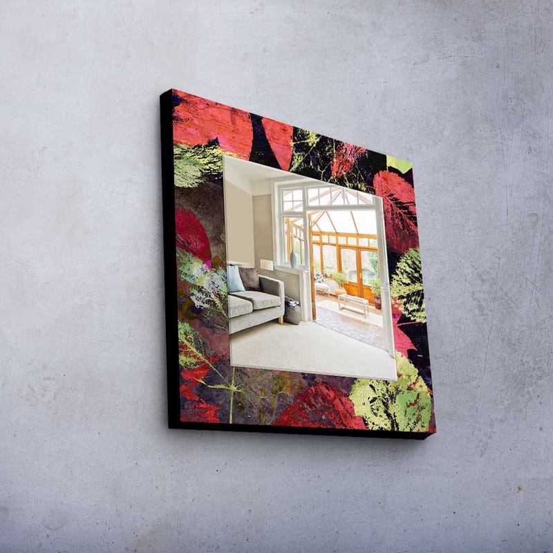 Denisova Dekorspeil 50x50 cm Christmas - Speilglass / stoff / flerfarget - Innredning - Speil - Veggspeil