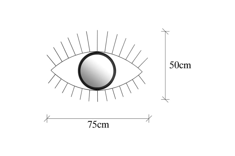 Evil Eye Speil - Svart - Veggspeil - Gangspeil