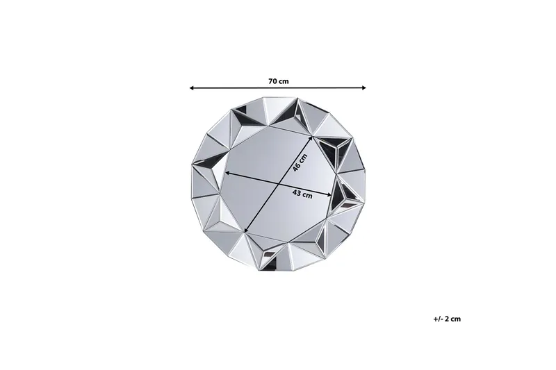 Habay Speil 70 cm - Sølv - Innredning - Speil - Veggspeil