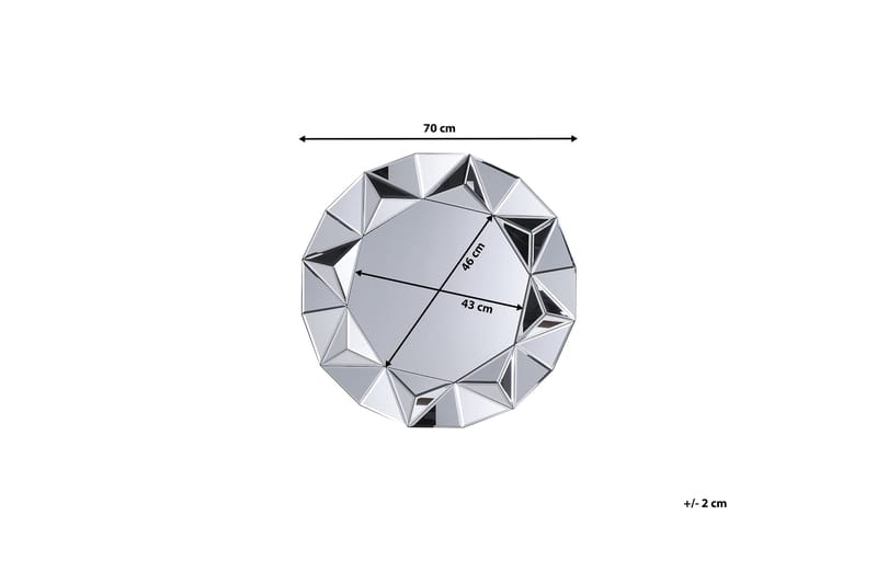 Habay Speil 70 cm - Sølv - Innredning - Speil - Veggspeil