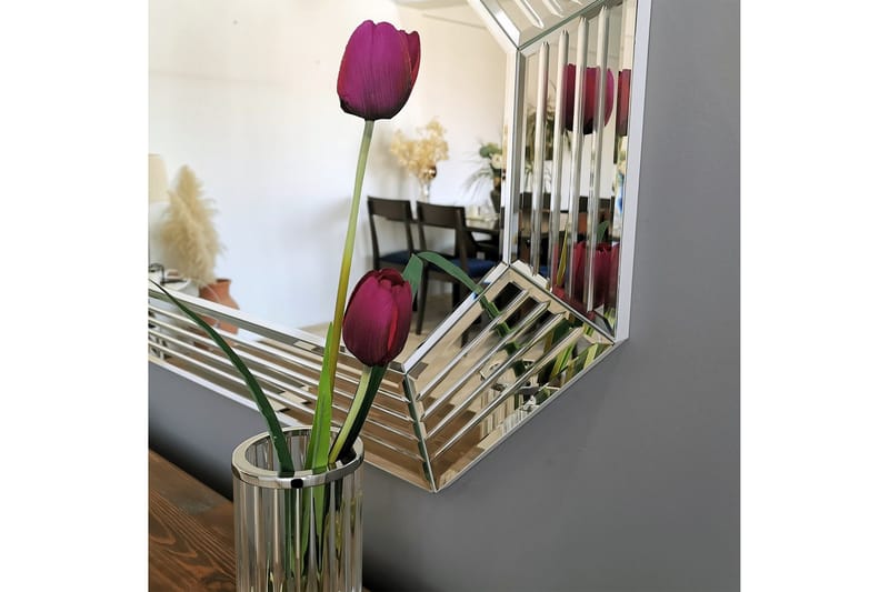 Hacher Dekorasjonsspeil 60 cm - Sølv - Innredning - Speil - Veggspeil