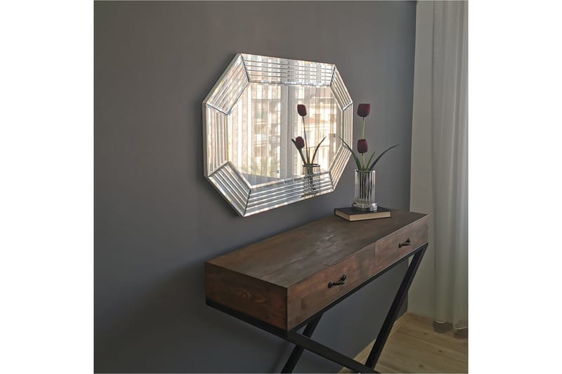 Hacher Dekorasjonsspeil 60 cm - Sølv - Innredning - Speil - Veggspeil