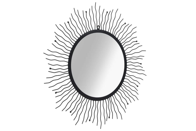 Hagespeil solstråle 80 cm svart - Veggspeil - Gangspeil