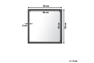 Henneberg Speil 50x50 cm - Svart - Innredning - Speil - Veggspeil
