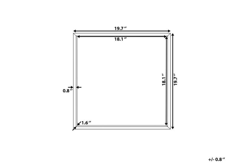 Henneberg Speil 50x50 cm - Svart - Innredning - Speil - Veggspeil