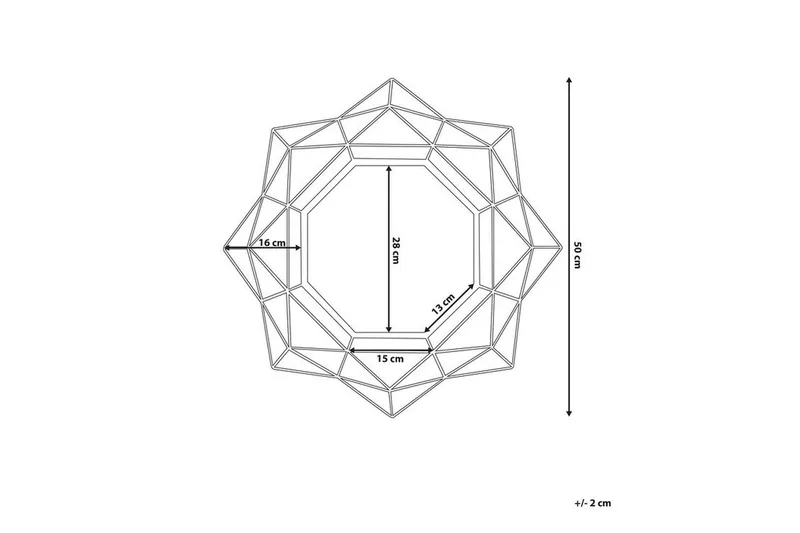 Hillion Speil 50 cm - Gull - Innredning - Speil - Veggspeil
