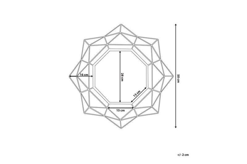 Hillion Speil 50 cm - Gull - Innredning - Speil - Veggspeil