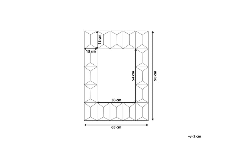 Hizote Speil 63x90 cm - Flerfarget - Innredning - Speil - Veggspeil