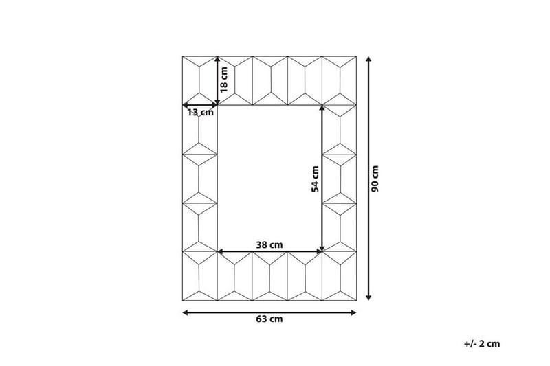 Hizote Speil 63x90 cm - Flerfarget - Innredning - Speil - Veggspeil