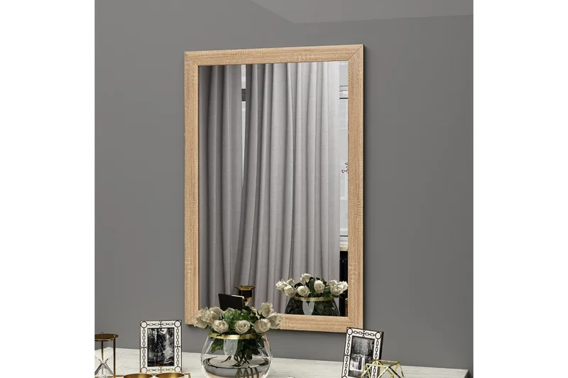 Iuydu Speil 50 cm Rektangulær - Tre/Natur - Innredning - Speil - Veggspeil