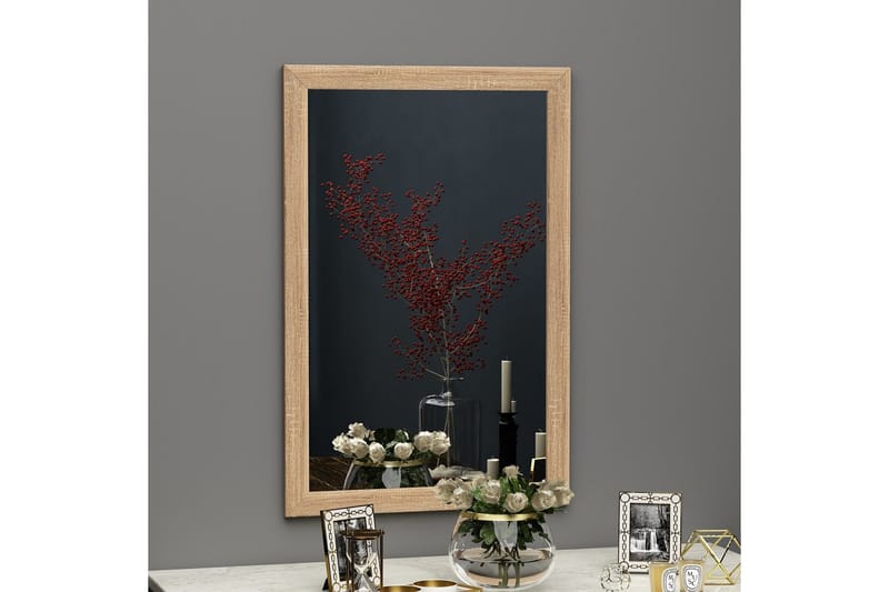 Iuydu Speil 50 cm Rektangulær - Tre/Natur - Innredning - Speil - Veggspeil