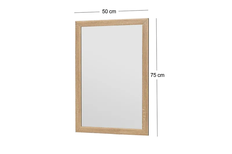 Iuydu Speil 50 cm Rektangulær - Tre/Natur - Innredning - Speil - Veggspeil