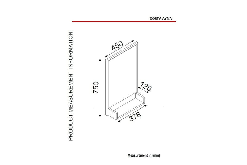 Kallina Speil 75 cm - Beige - Innredning - Speil - Veggspeil