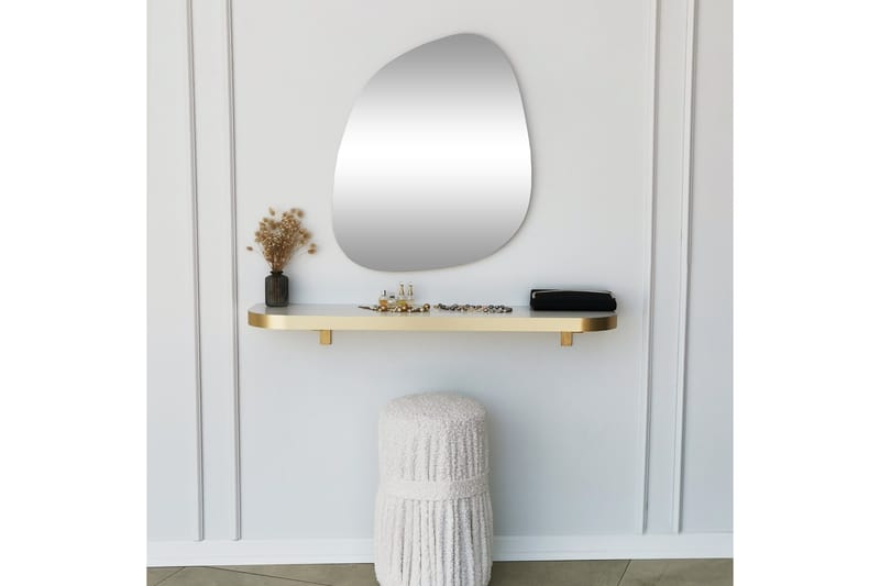 Karamea Speil 58 cm Asymmetrisk - Gull - Innredning - Speil - Veggspeil