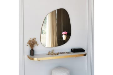 Karamea Speil 58 cm Asymmetrisk - Gull - Innredning - Speil - Veggspeil