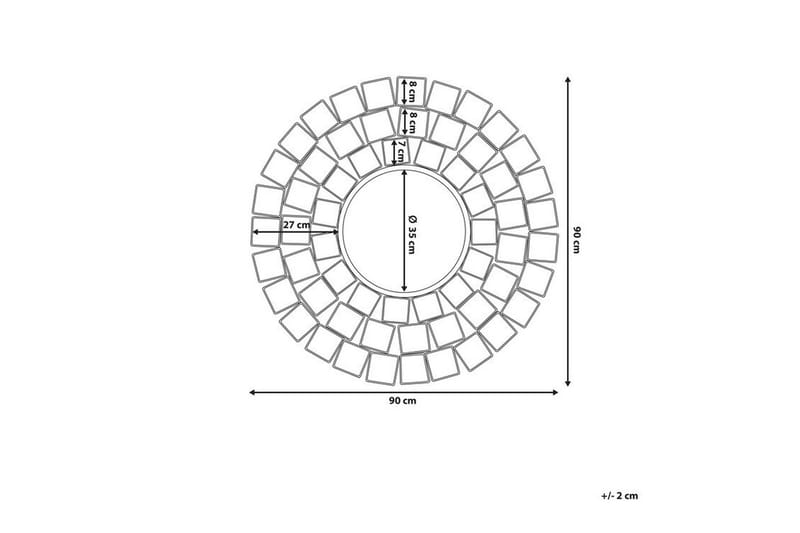 Labrite Speil 90 cm - Gull - Innredning - Speil - Veggspeil