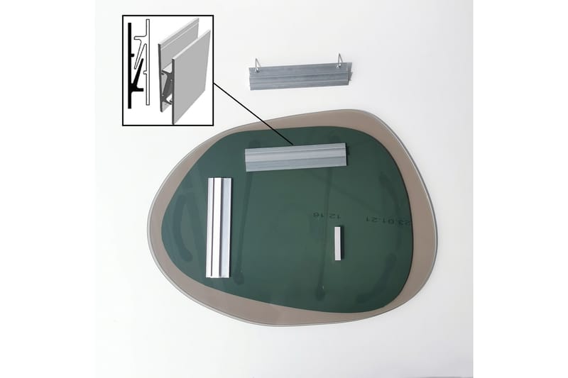 Lepinas asymmetrisk veggspeil 55x75 cm - Herdet Glass - Innredning - Speil - Veggspeil