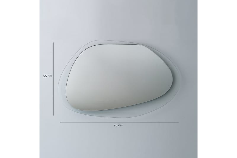 Lepinas asymmetrisk veggspeil 55x75 cm - Herdet Glass - Innredning - Speil - Veggspeil