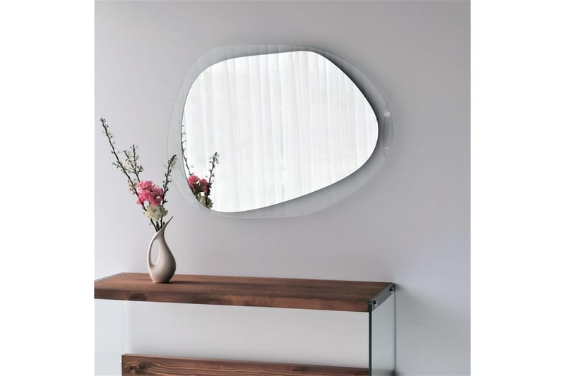Lepinas asymmetrisk veggspeil 55x75 cm - Herdet Glass - Innredning - Speil - Veggspeil