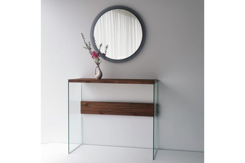 Lepinas Veggspeil Rund 65 cm - Grå/Herdet Glass - Innredning - Speil - Veggspeil