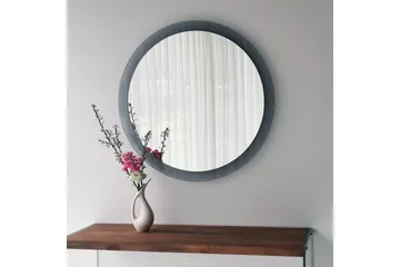 Lepinas Veggspeil Rund 65 cm - Grå/Herdet Glass - Innredning - Speil - Veggspeil