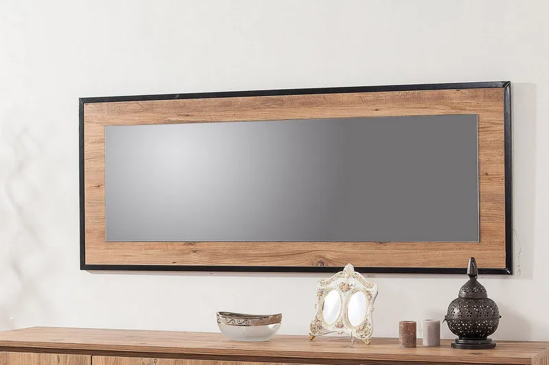 Locate Speil 60 cm, Tre / Natur / Svart