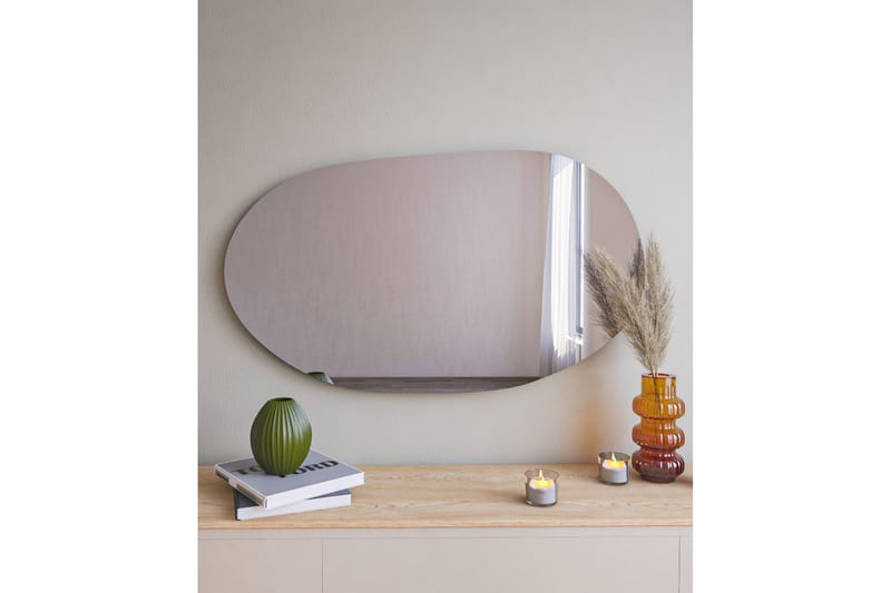 Lopi Speil 52 cm Asymmetrisk - Svart - Veggspeil - Gangspeil
