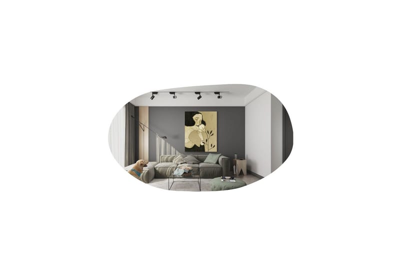 Lopi Speil 52 cm Asymmetrisk - Svart - Innredning - Speil - Veggspeil