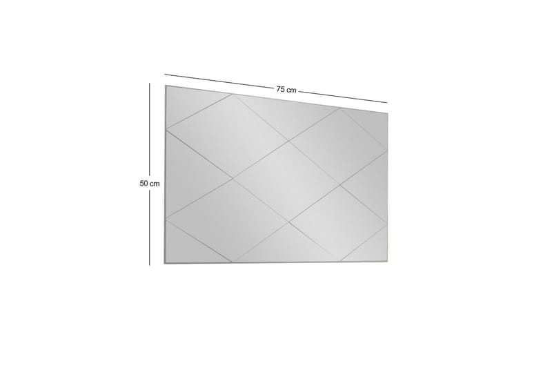 Lossa Speil 50 cm Rektangulær - Hvit - Innredning - Speil - Veggspeil