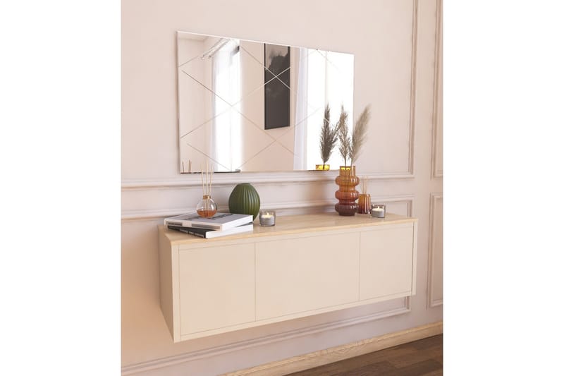 Lossa Speil 50 cm Rektangulær - Hvit - Innredning - Speil - Veggspeil